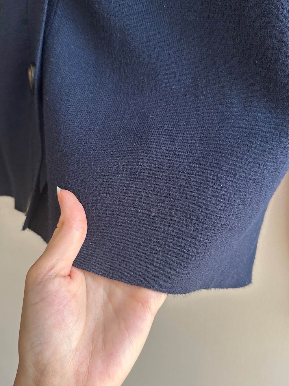 T Tahari Women’s Navy Blue Button Down Cardigan Sweater Jacket, Size Medium - Picture 10 of 16